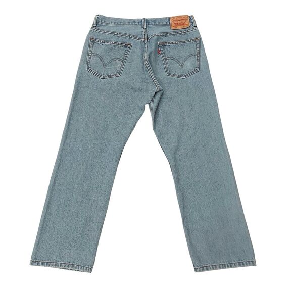 Levi's 505 Regular Fit Jeans Mens 34x29 Blue Straight Leg Premium Denim American - Picture 2 of 11